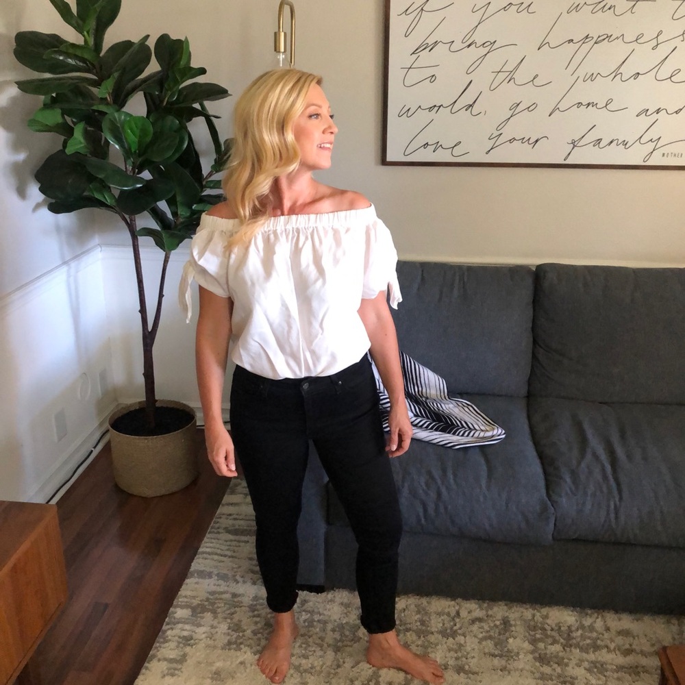 Cream Off the Shoulder Top